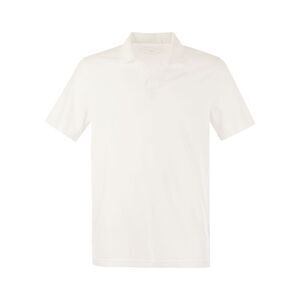 Fedeli Men Cotton Polo Shirt With Open Collar